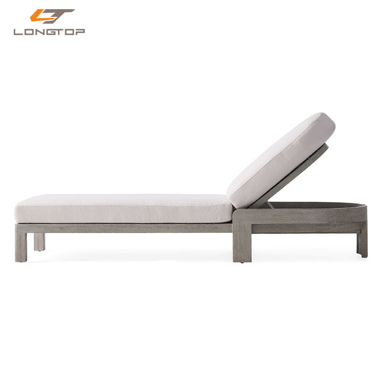 Teak wood luxury lounge outdoor furniture sun lounger beach lounger chairs sunbed pool sun lounger