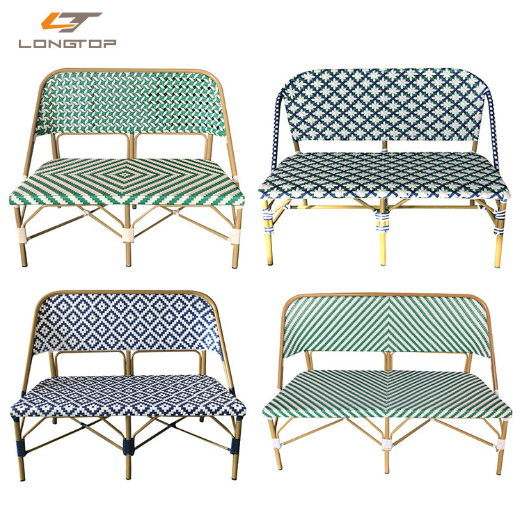 metal aluminum plastic rattan restaurant garden patio park french bistro bench outdoor patio benches