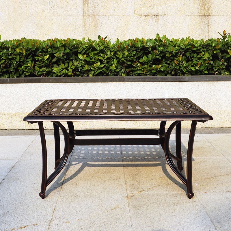 Outdoor sofa combination cast aluminum courtyard wrought iron table and chair double European garden furniture