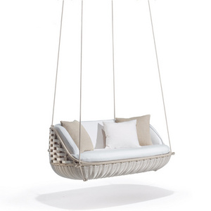 outdoor furniture leisure relax luxury modern hanging thicken egg garden chair with cushion