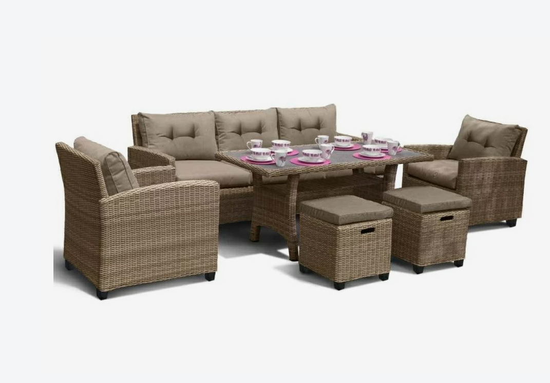 Normal combination mode outdoor garden furniture eco-friendly wicker sectional rattan outside sofa set furniture