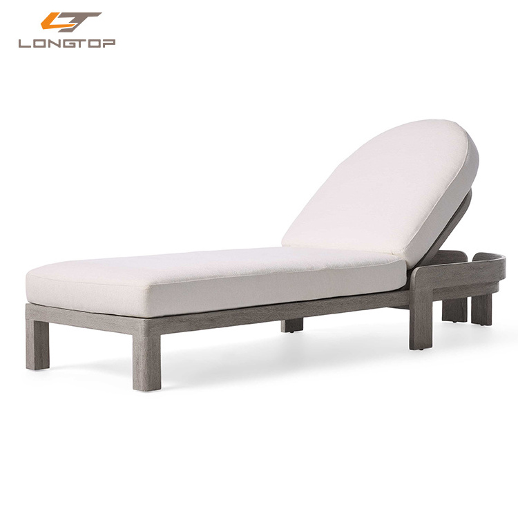 Teak wood luxury lounge outdoor furniture sun lounger beach lounger chairs sunbed pool sun lounger