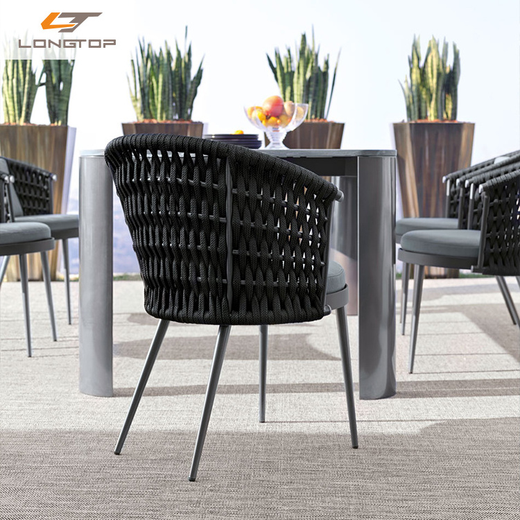 luxurious aluminium woven garden patio table and chairs outdoor furniture diner dining set garden sets