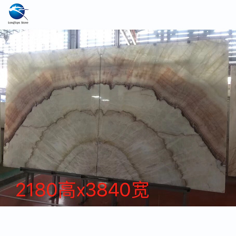 Chinese price customized luxury decorative translucent Alabaster onyx stone slabs