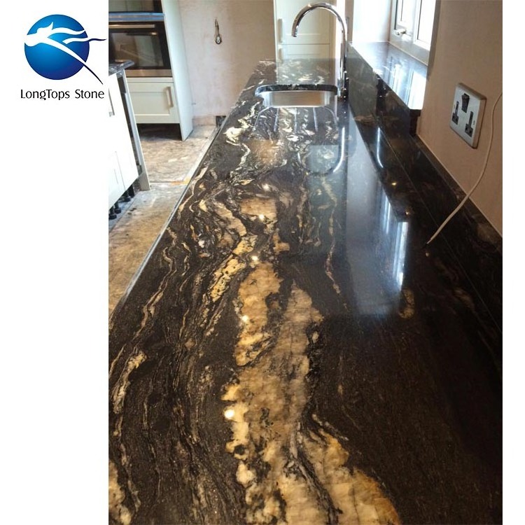 Best Price black forest gold granite black volcano granite gold granite