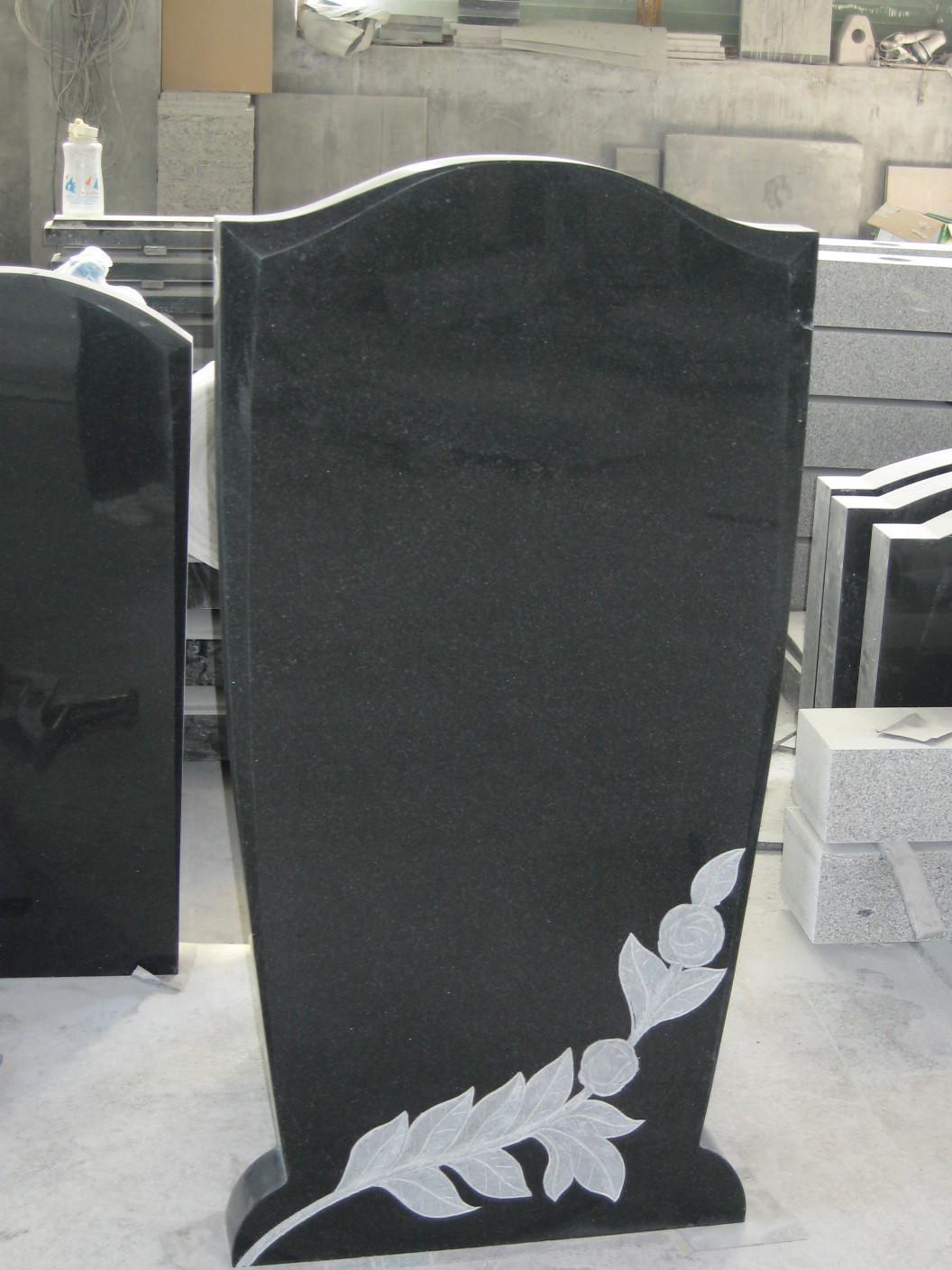 Black Blank Poland Granite Monument Guitar Headstones,monuments Tombstone Design