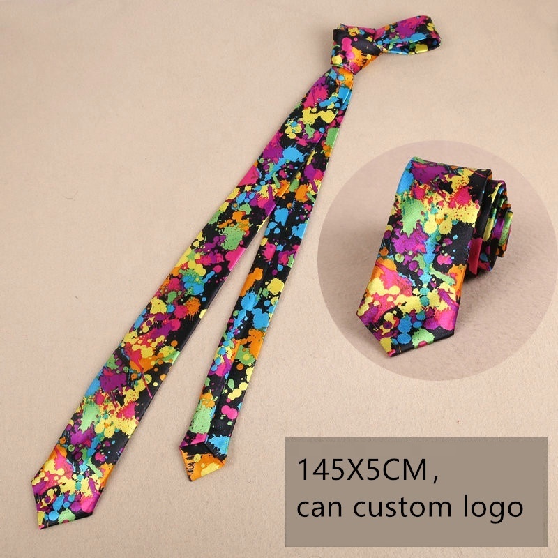 LT Custom Print Jacquard Logo 100% Polyester Adjustable necktie Workwear Staff neck tie High Quality Wholesale Mens neck tie