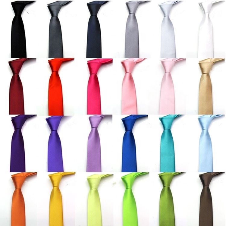 Wholesale Custom Your Logo Cheap Satin Tie Plain Necktie Polyester Wholesale Cheap Neckties Print Neck Ties for Men