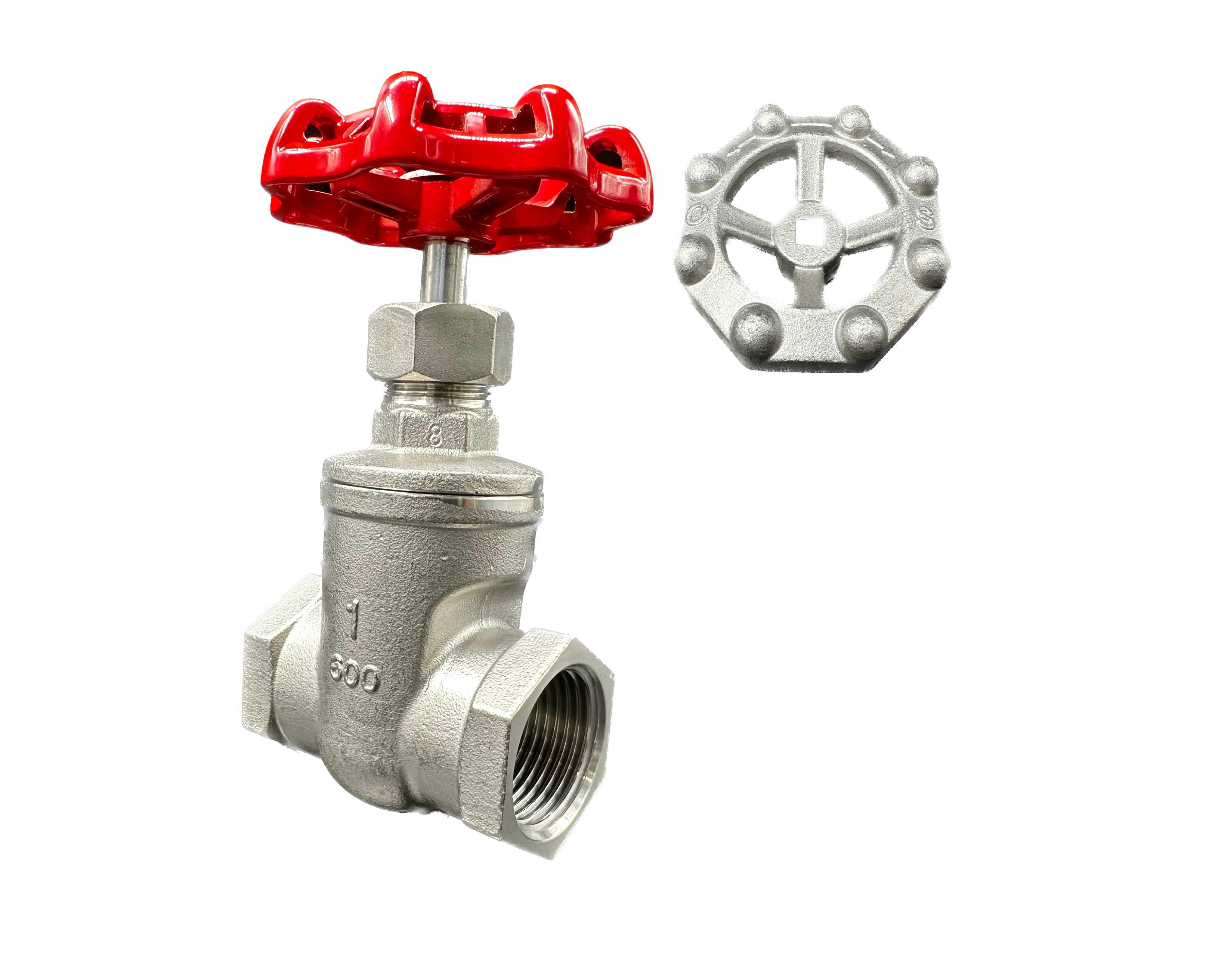 SS304 SS316 Gate Isolation Shut-off Valve  Flanged End API598 JIS B2003 Electric Actuator Linear Manual Hand Wheel Red Blue