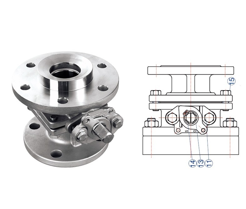 Stainless Steel 304 316 A351 CF8 CF8M AISI 304 316 EN10213 1.4308 1.4408 SCS13 SCS14 Tank Bottom Ball Valve Flanged  ANSI150