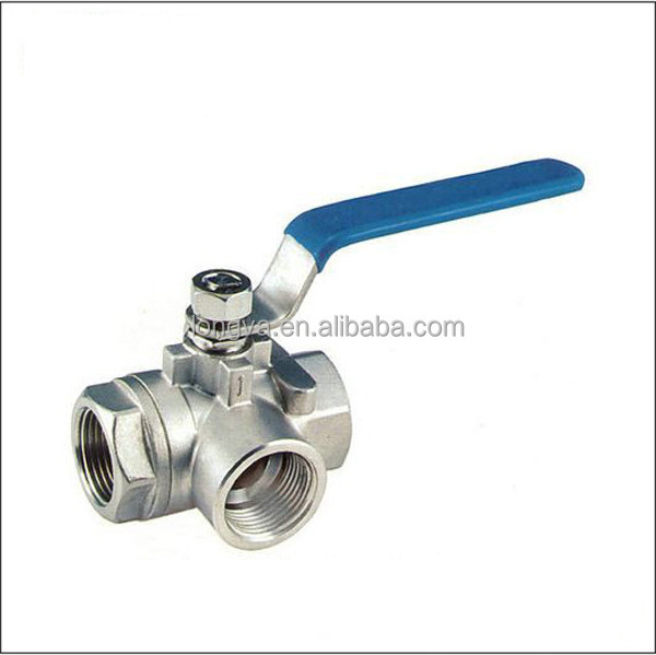 sanitary stainless steel three ways T type ball valve