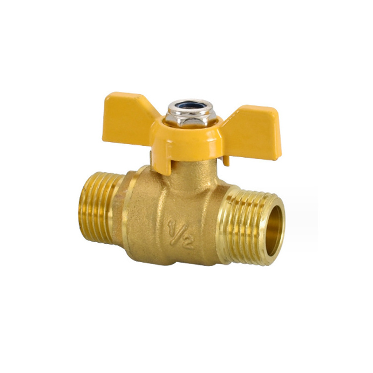 G 3/4 inch Butterfly Handle 2-Way Brass Ball Valve