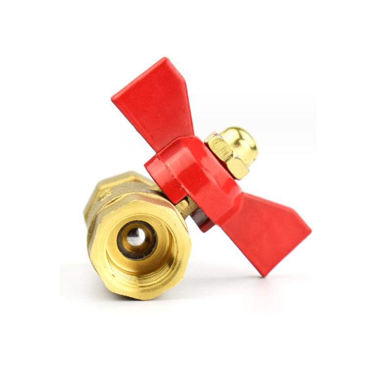 G 3/4 inch Butterfly Handle 2-Way Brass Ball Valve