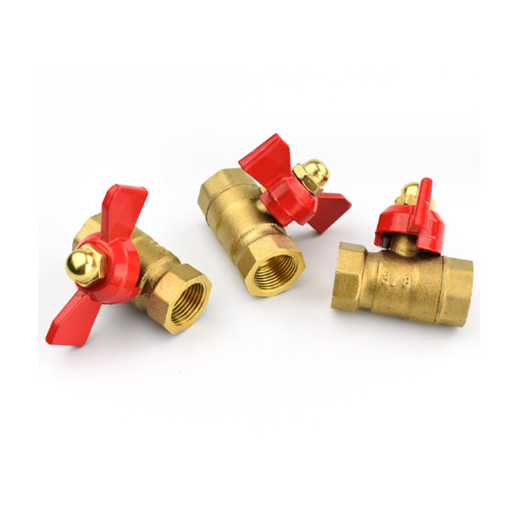 G 3/4 inch Butterfly Handle 2-Way Brass Ball Valve