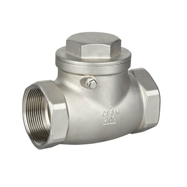 H14 Horizontal check valve stainless steel cf8 female threaded swing check valve