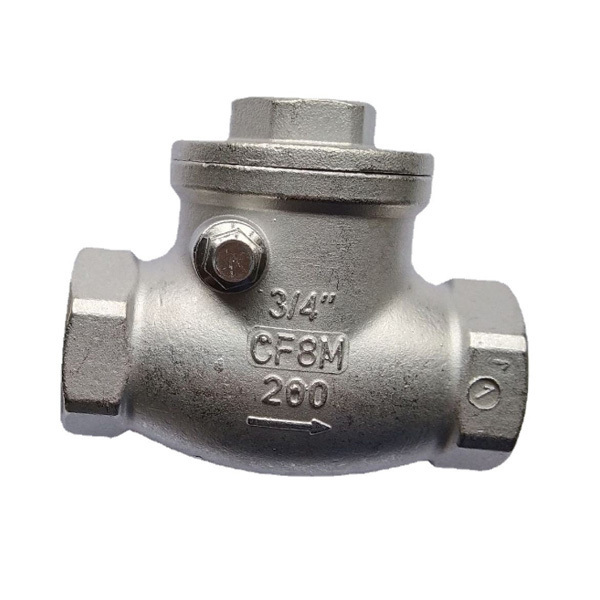 H14 Horizontal check valve stainless steel cf8 female threaded swing check valve