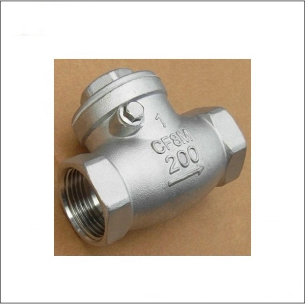 H14 Horizontal check valve stainless steel cf8 female threaded swing check valve