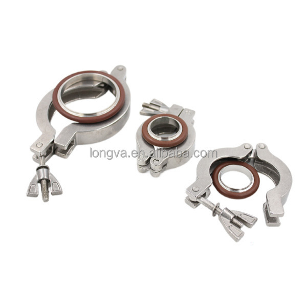 ISO-KF Vacuum Clamp Fittings KF16 KF25 KF40 KF50 Stainless Steel Wing Nut Vacuum Clamp