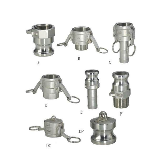 stainless steel hose coupler cam lock quick connect coupling camlock coupling  type A,B,C,D,E,F,DC,DP