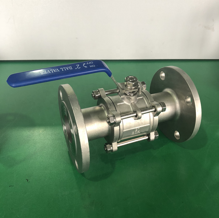 4 Inch Ball valve With Flange 3-pcs Ball Valve Forged Stainless Steel Psi Fixed Ball Valve