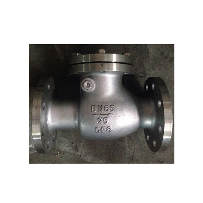 Stainless steel cf8 H44W flanged end swing check valve