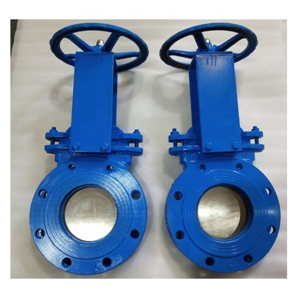 JIS10K DN100 stainless steel cf8 wafer flange knife gate valve