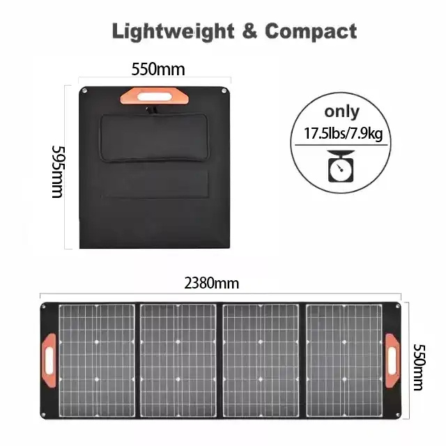 Outdoor Camping Solar Power Panel 60W 110W 120W 200W Portable Folding Solar Panel