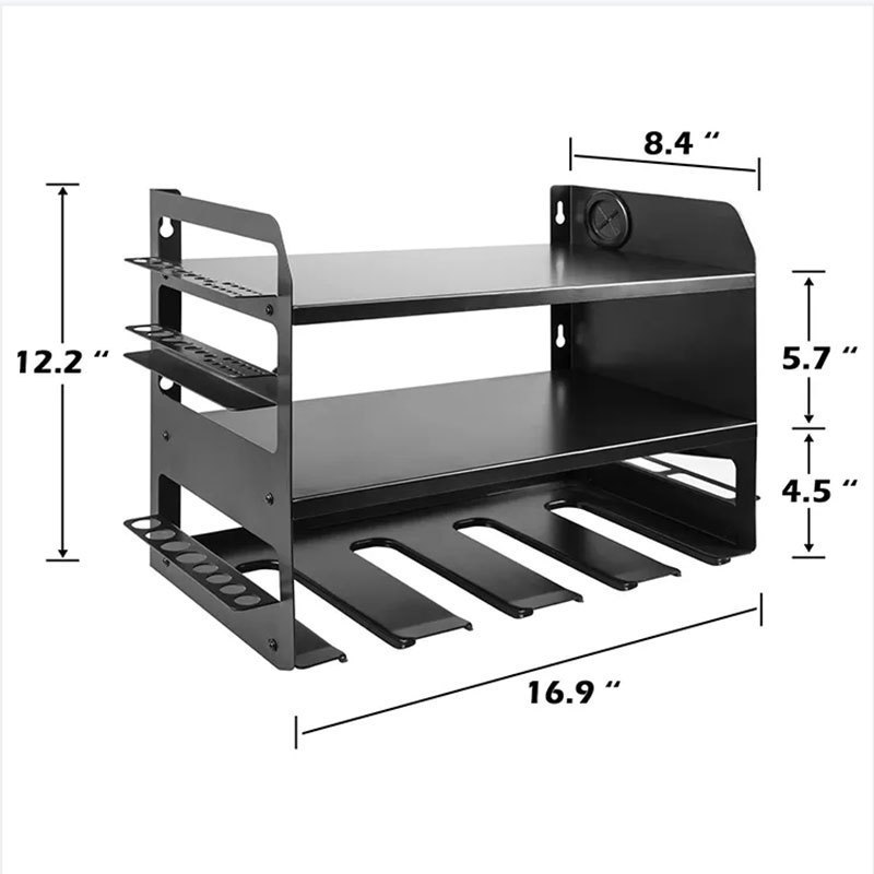 Power Tool Organizer Metal Drill Rack Power Tool Storage Drill Holder Wall Mount Metal Drill Storage Power Tool Rack