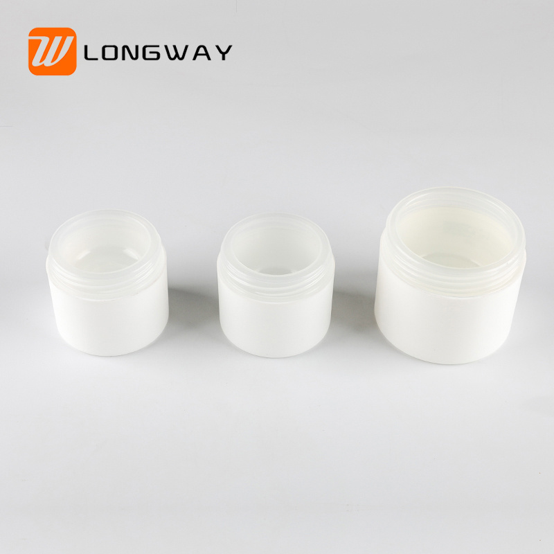 30g 50g 100g PP plastic white matte double wall cream lip scrub jar for cosmetic body butter container