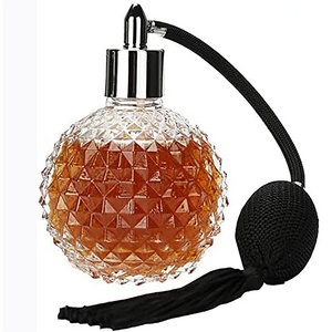 100ml Classic Vintage Round Pineapple Shape Empty Perfume Bottles with long black vessel