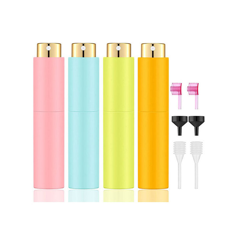 Supplier mini 2ml 5ml 10ml easy carry empty bottom fill refillable plastic perfume bottle with twist atomizer spray