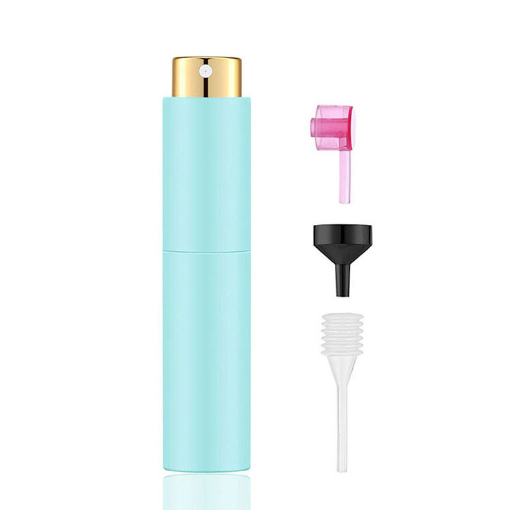 Supplier mini 2ml 5ml 10ml easy carry empty bottom fill refillable plastic perfume bottle with twist atomizer spray