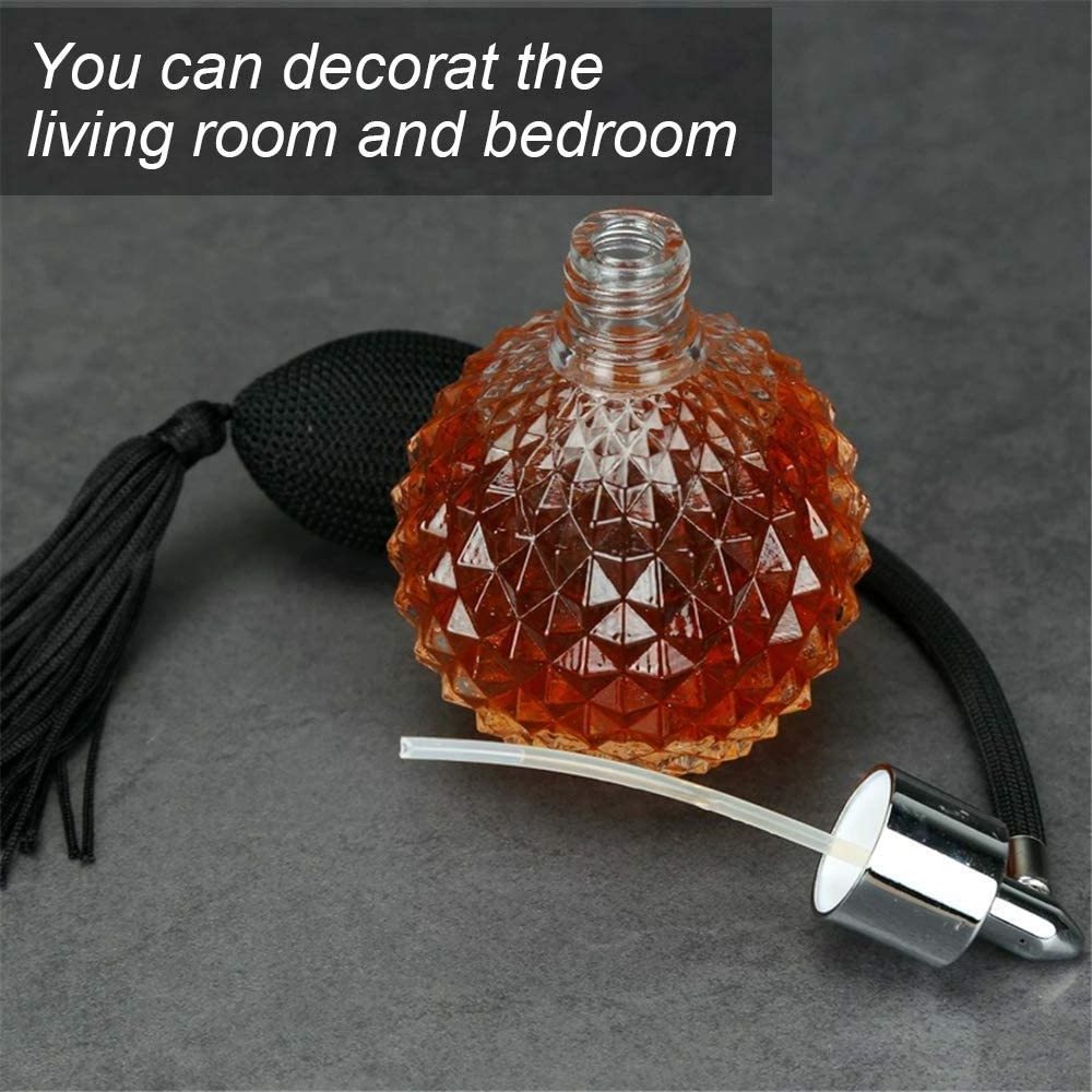 100ml Classic Vintage Round Pineapple Shape Empty Perfume Bottles with long black vessel