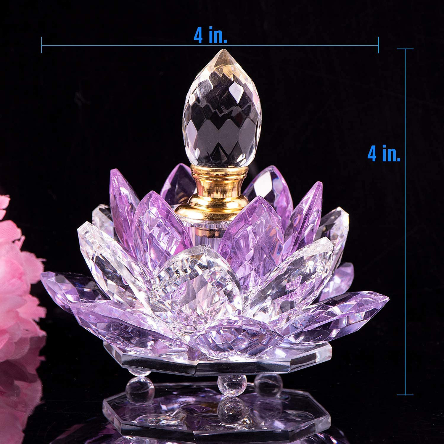 Customized Refillable Purple Decoration Gifts 7ml Empty Luxury Perfume Glass Bottle