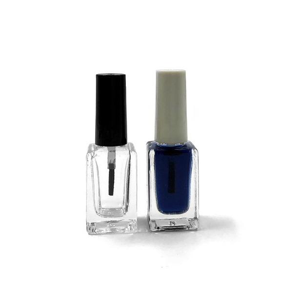 Wholesale 10ml Rectangle Empty Square Nail Polish Bottle Empty with Bright Side or Dark Side