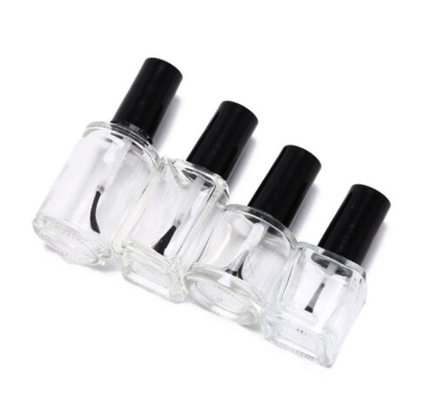 Wholesale 10ml Rectangle Empty Square Nail Polish Bottle Empty with Bright Side or Dark Side