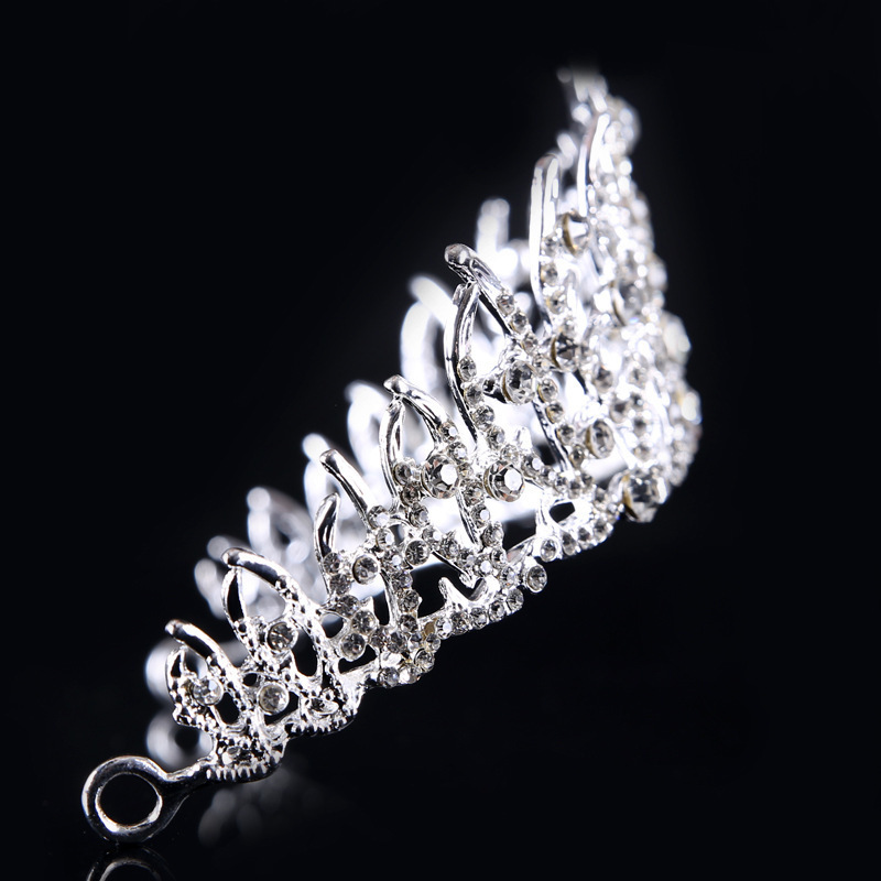 European bridal tiara crown for hair iridescent cheap tiara alloy rhinestone jewelry wedding bridal men crown