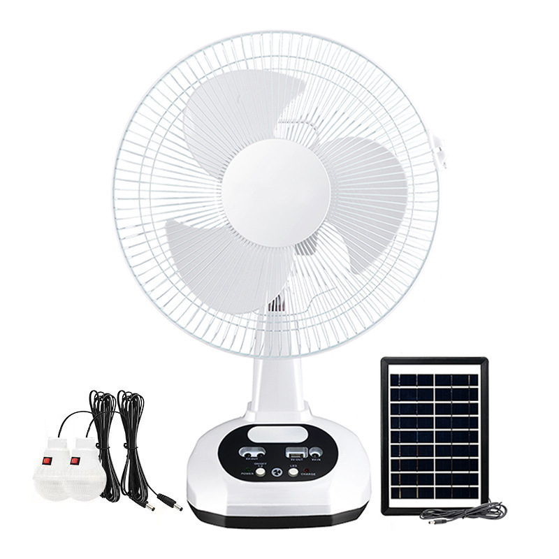 Hot sale charging portable 9v dc usb rechargeable table fan 12 inches solar electric fan