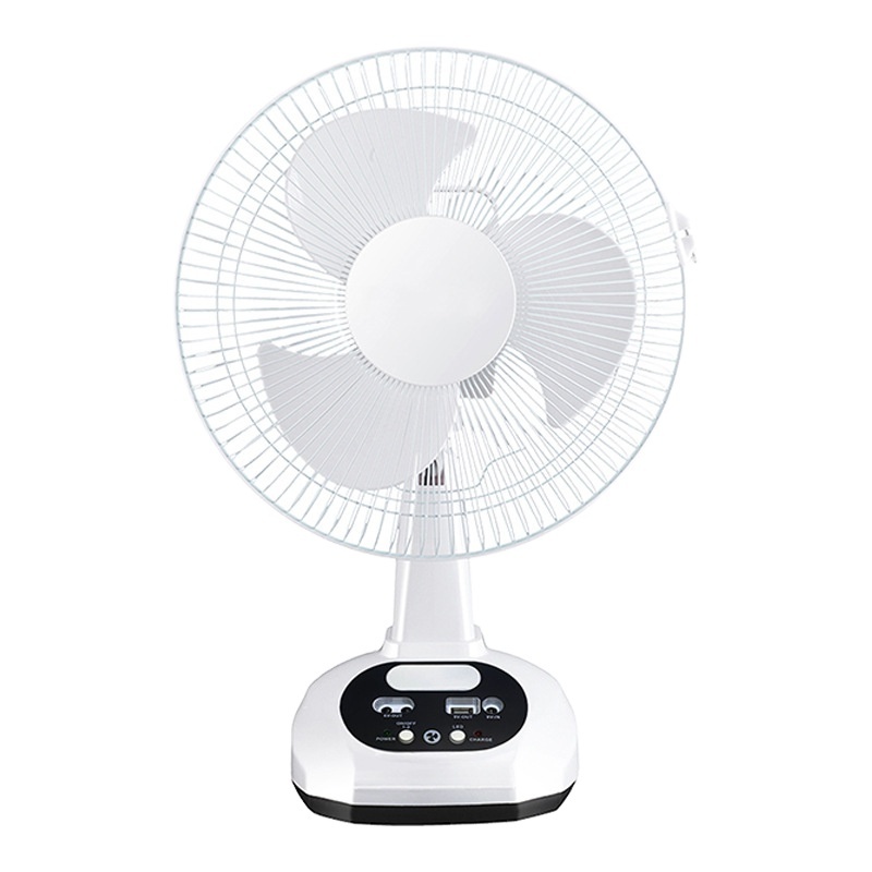 Hot sale charging portable 9v dc usb rechargeable table fan 12 inches solar electric fan