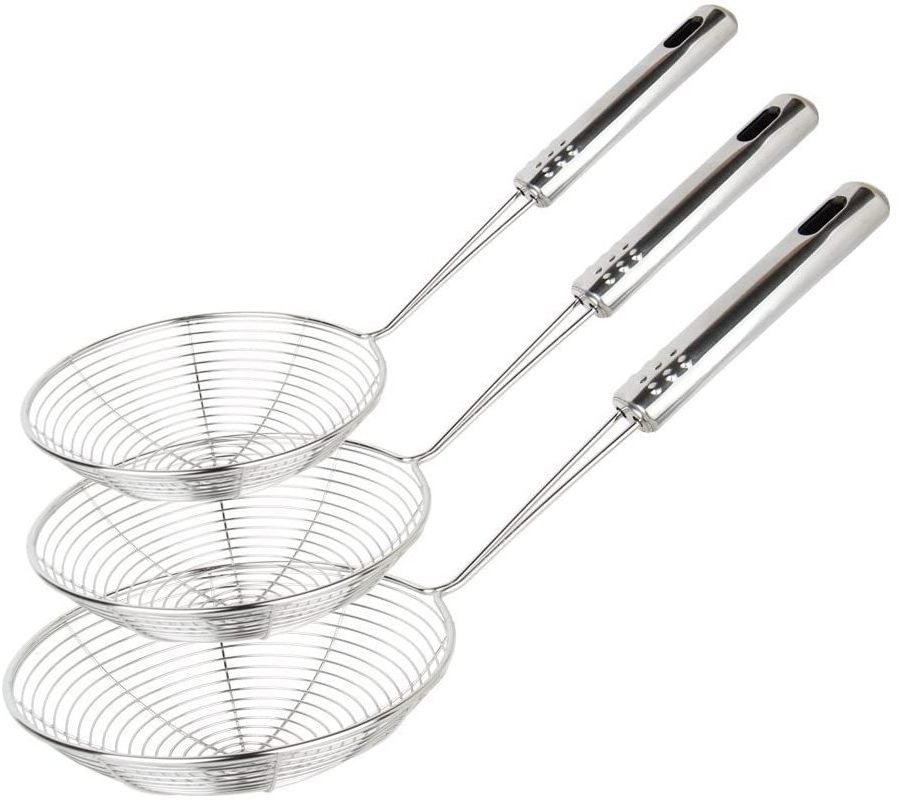 Kitchen Strainer Wire Mesh Filter Stainless Steel Wire Mesh Skimmer Kitchen Strainer Colander