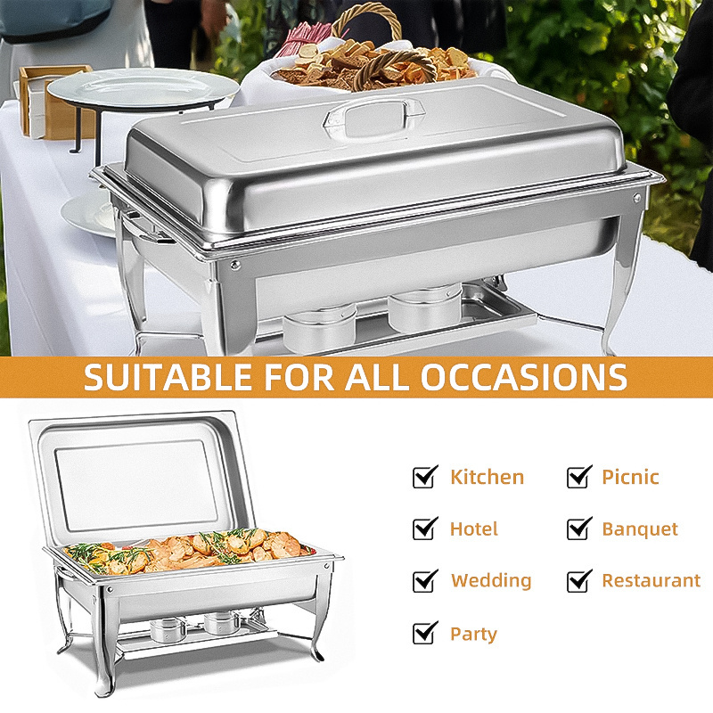 Hotel Chafing Dish Buffet Set Stainless Steel Commercial For Catering Buffet Food Warmer Set Display Heater