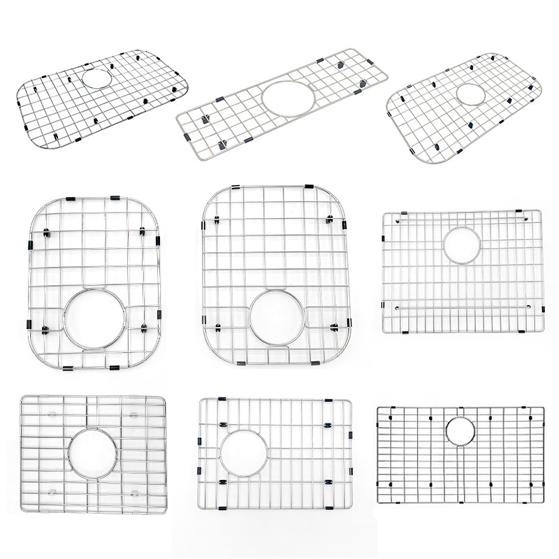 Custom Size Made Basin Rack Grating Farmhouse Wired Grate Mat Bottom Grid Protector Sink Grid for Stainless Steel Kitchen Sink