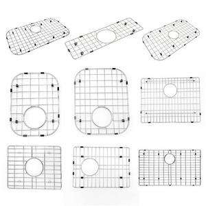 Custom Size Made Basin Rack Grating Farmhouse Wired Grate Mat Bottom Grid Protector Sink Grid for Stainless Steel Kitchen Sink