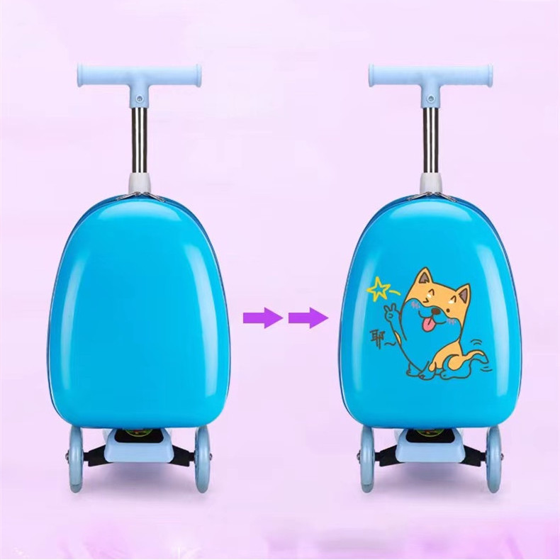 Kids Cartoon luggage case small School Travel Suitcase Cartoon bags Girls Scooter Suitcase