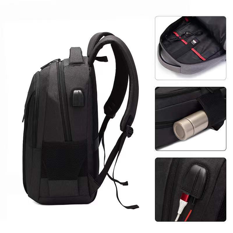 Eco friendly computer bag recycled laptop backpack Black large backpack