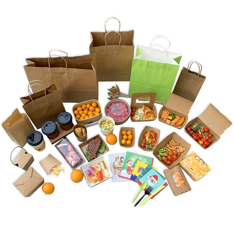 Disposable takeout food box takeaway chinese noodle food boxes take away pasta packaging for noodle paper box