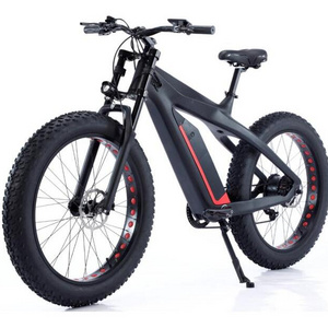 26inch Electric Snow/Sand/ Mountain Bike 48V 1000W Bafang Carbon Fiber MTB Fat Tire Electric Bicycle with customized model