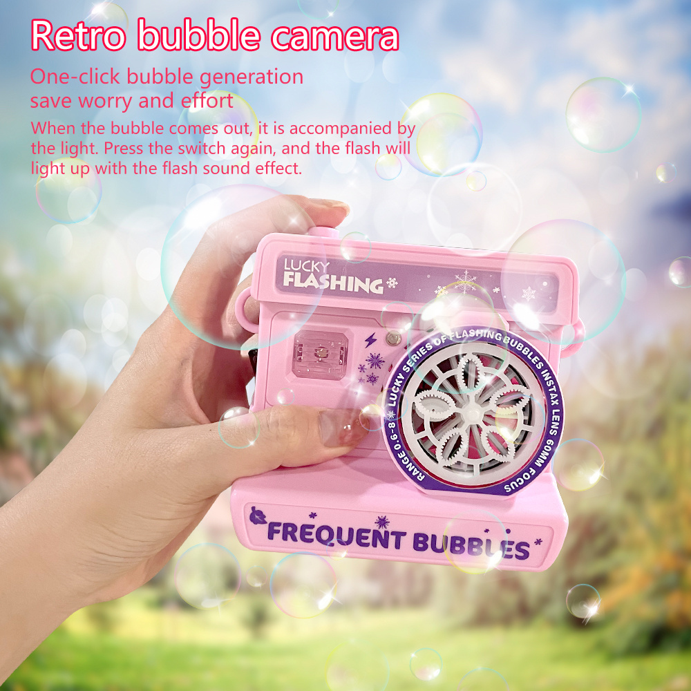 2022 New Kids Soap machine Toy Blower Bubbles Still Cameras Automatic Bubble Camera