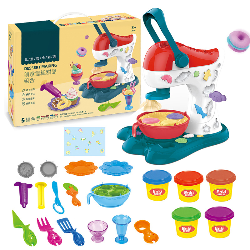 Pretend Kitchen Toys 3D Colorful DIY Clay Set  Educational Playdough Game Kids Clay Toys Set For Kids