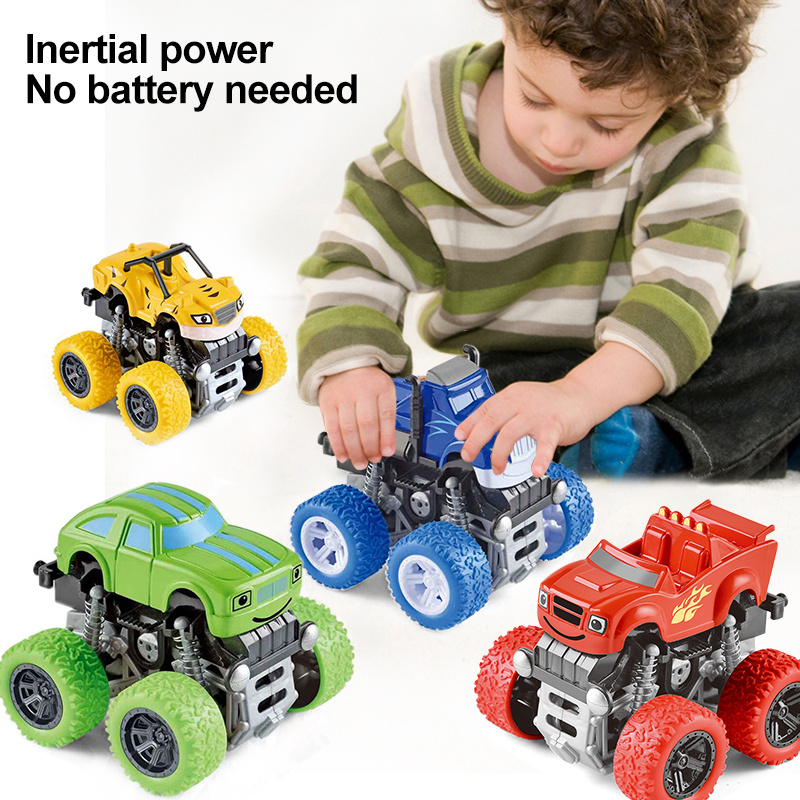 Wholesale 12PCS/Set Pull Back Toys Car Diecast Model Toys Inertia Friction Powered Stunt Truck Car Diecast Toy Vehicles